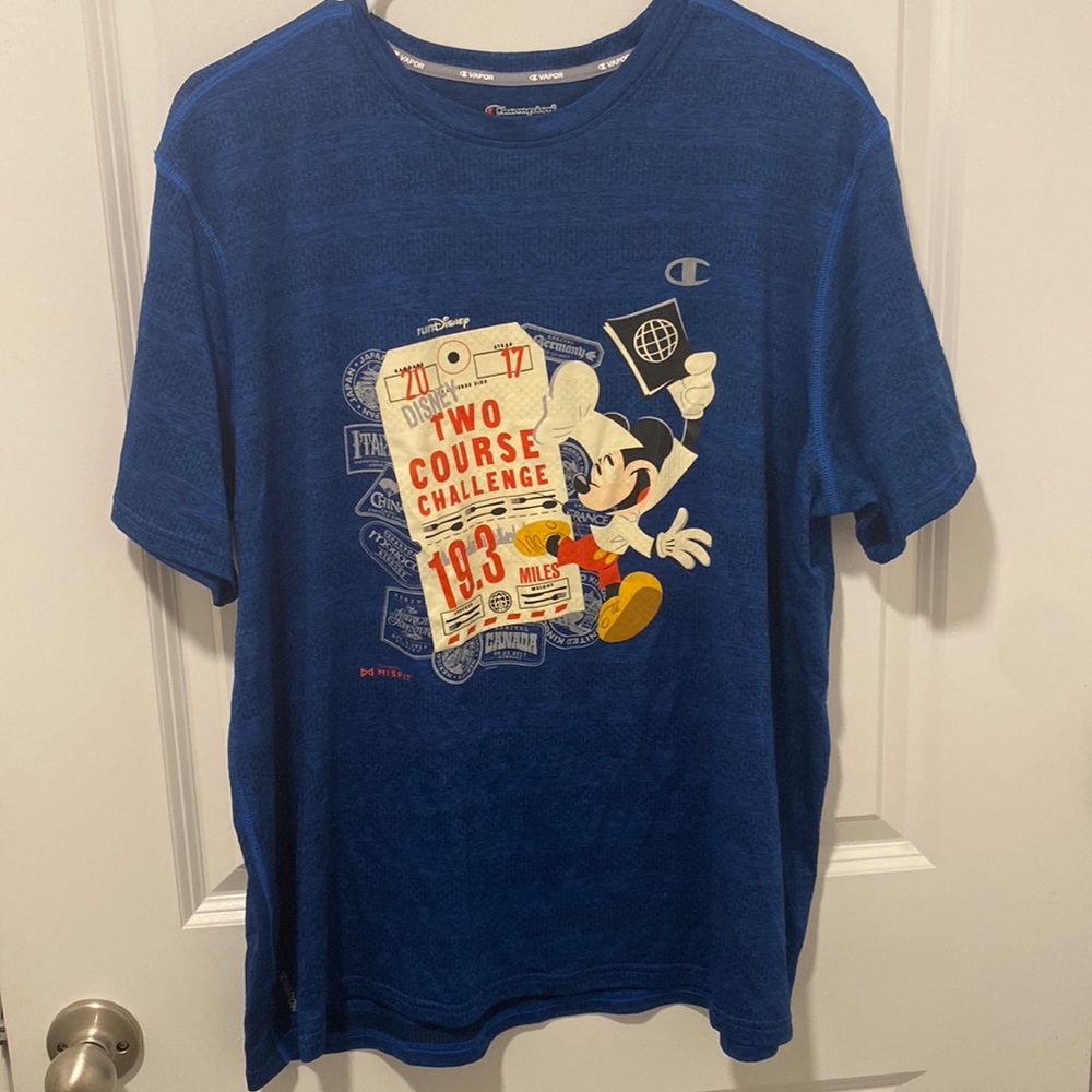 Champion Blue Mickey Mouse Print Shirt Size XL
